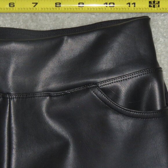 NEW NWOT Belle by Kim Gravel Petite Faux Leather Front,Ponte Back Pant Petite 0 - Picture 7 of 16